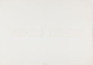 Turi Simeti - 2 piccoli ovali bianchi