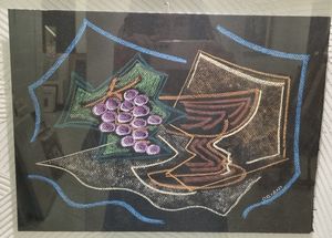 Pippo Oriani - Natura morta con uva