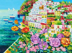 ATHOS FACCINCANI - Positano e gioco di fiori