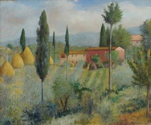 Oreste Zuccoli - Paesaggio toscano