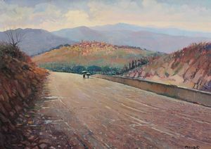 Claudio Pellissier - Veduta con figure