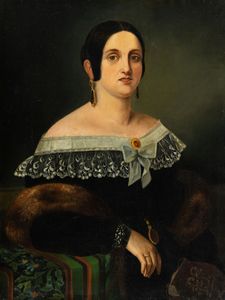 Anonimo dell'800 - Ritratto di gentildonna