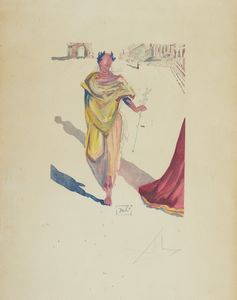 Salvador Dalì - Uomo con ramo d'olivo