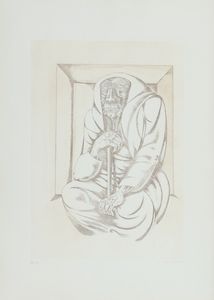 Giuseppe Migneco - Figura con bastone