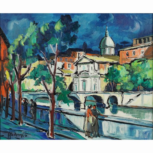 Achille Sdruscia  - Asta Dipinti del 900 Web Only - Associazione Nazionale - Case d'Asta italiane