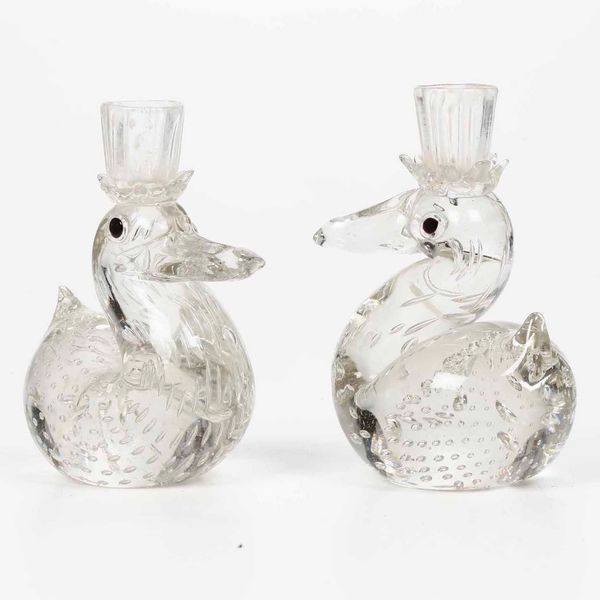 Due candelieri a guisa di papere in vetro di Murano  - Asta Antiquariato Luglio | Cambi Time - Associazione Nazionale - Case d'Asta italiane