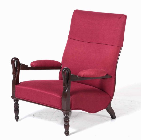 Poltrona imbottita in legno intagliato  - Asta Antiquariato Luglio | Cambi Time - Associazione Nazionale - Case d'Asta italiane