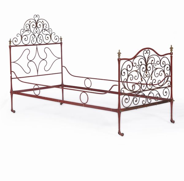 Letto in ferro battuto, XIX-XX secolo  - Asta Antiquariato Luglio | Cambi Time - Associazione Nazionale - Case d'Asta italiane