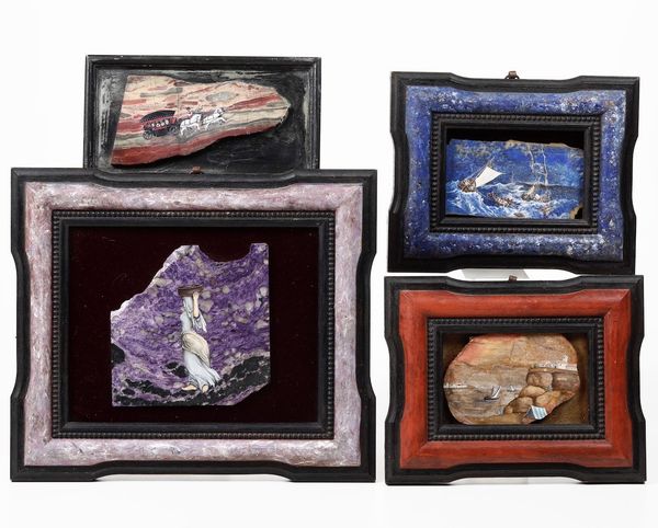 Cinque frammenti di pietre dure dipinti a paesaggi, XIX-XX secolo  - Asta Antiquariato Luglio | Cambi Time - Associazione Nazionale - Case d'Asta italiane