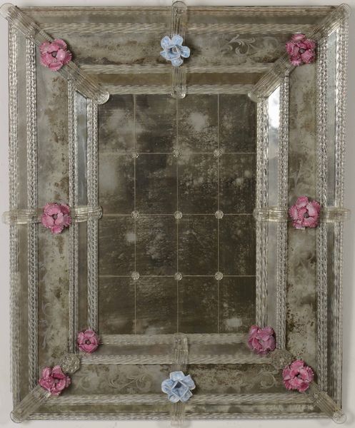 Specchiera a doppio ordine in vetro di Murano  - Asta Antiquariato Luglio | Cambi Time - Associazione Nazionale - Case d'Asta italiane