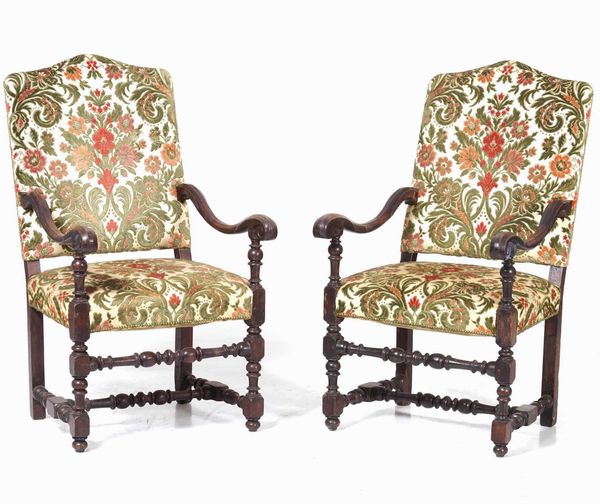 Coppia di seggioloni a rocchetto in legno intagliato. XVIII secolo  - Asta Antiquariato Luglio | Cambi Time - Associazione Nazionale - Case d'Asta italiane
