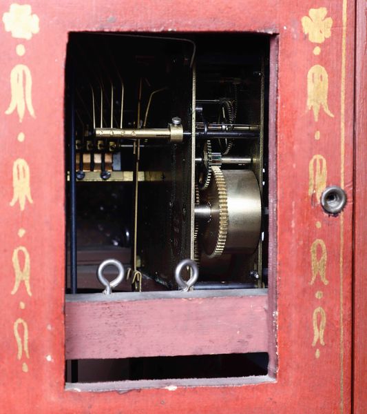 Orologio a torre con cassa in legno dipinto.  - Asta Antiquariato Luglio | Cambi Time - Associazione Nazionale - Case d'Asta italiane