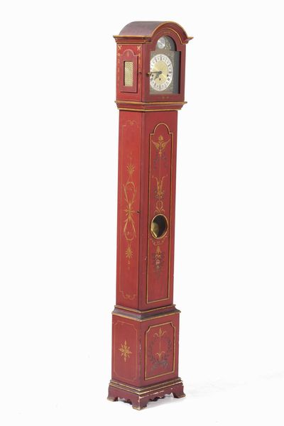 Orologio a torre con cassa in legno dipinto.  - Asta Antiquariato Luglio | Cambi Time - Associazione Nazionale - Case d'Asta italiane