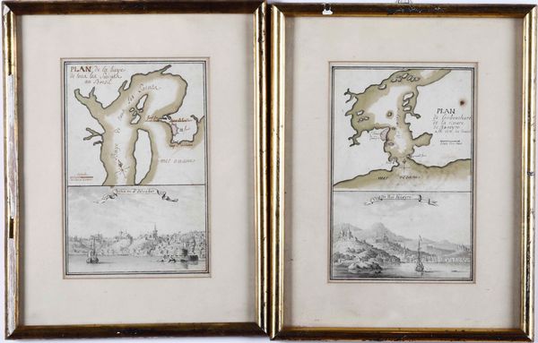 Coppia di incisioni acquerellate raffiguranti la veduta di De Rio Janeyro e la Bahia di San Salvador  - Asta Antiquariato Luglio | Cambi Time - Associazione Nazionale - Case d'Asta italiane