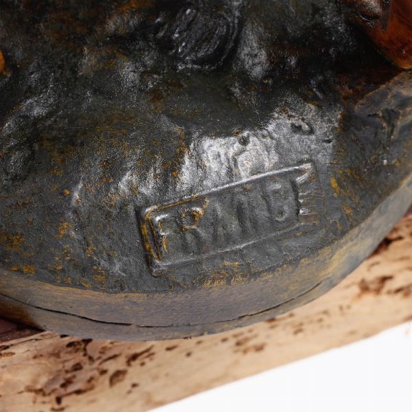 Scultura raffigurante bambina in legno e bronzo firmata August Moreau  - Asta Antiquariato Luglio | Cambi Time - Associazione Nazionale - Case d'Asta italiane