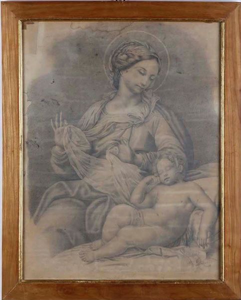 Stampa raffigurante Madonna con Bambino, in cornice  - Asta Antiquariato Luglio | Cambi Time - Associazione Nazionale - Case d'Asta italiane