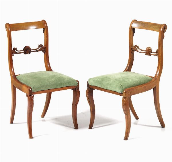 Gruppo di sette sedie. Toscana, XIX-XX secolo  - Asta Antiquariato Luglio | Cambi Time - Associazione Nazionale - Case d'Asta italiane