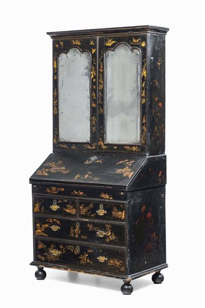 Trumeau in legno ebanizzato e laccato a cineserie, Venezia XVIII secolo  - Asta Antiquariato Luglio | Cambi Time - Associazione Nazionale - Case d'Asta italiane