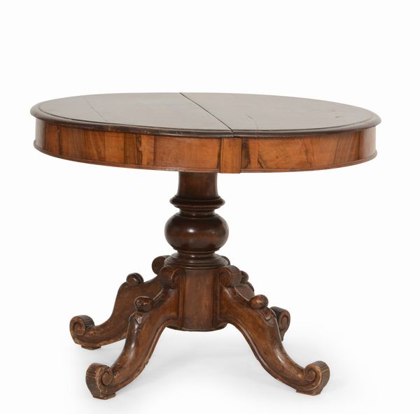 Tavolo rotondo allungabile con sei sedie, XIX secolo  - Asta Antiquariato Luglio | Cambi Time - Associazione Nazionale - Case d'Asta italiane