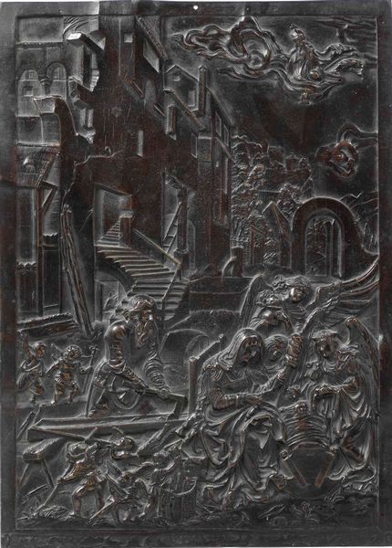 Placca in bronzo con scena del riposo dalla fuga in Egitto tratta da un' incisione di Albrecht Drer<BR>  - Asta Antiquariato Luglio | Cambi Time - Associazione Nazionale - Case d'Asta italiane