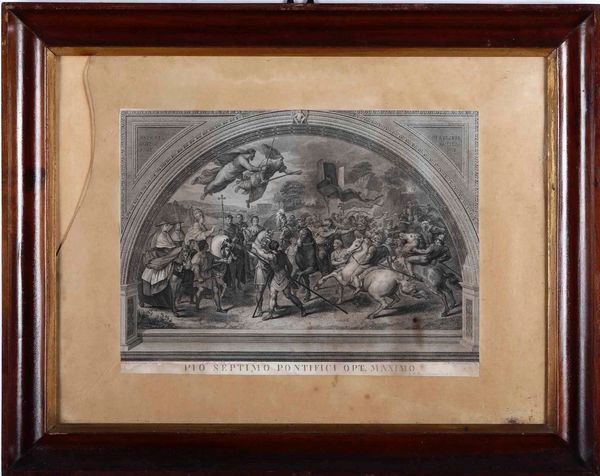 Sei stampe in cornice raffiguranti dipinti di Raffaello ai Musei Vaticani.  - Asta Antiquariato Luglio | Cambi Time - Associazione Nazionale - Case d'Asta italiane