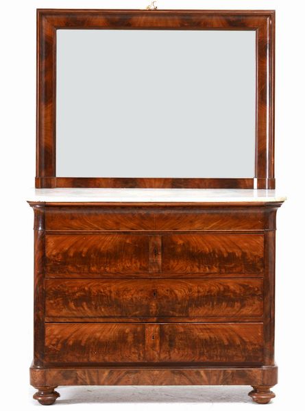 Com Carlo X lastronato in radica con specchiera, XIX secolo  - Asta Antiquariato Luglio | Cambi Time - Associazione Nazionale - Case d'Asta italiane