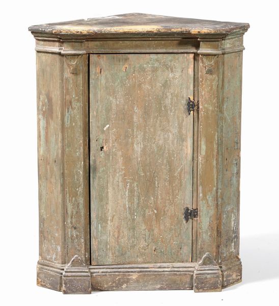 Angoliera ad un'anta in legno dipinto  - Asta Antiquariato Luglio | Cambi Time - Associazione Nazionale - Case d'Asta italiane