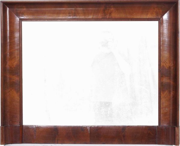 Specchiera con cornice in legno lastronato. XIX-XX secolo  - Asta Antiquariato Luglio | Cambi Time - Associazione Nazionale - Case d'Asta italiane