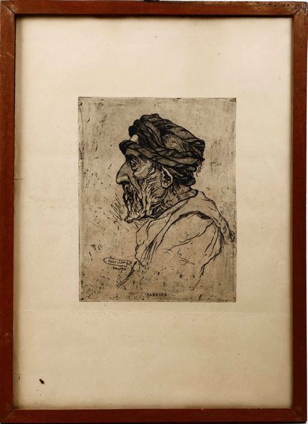 Moses Levy, Il Rabbino, 1910, acquaforte in cornice  - Asta Antiquariato Luglio | Cambi Time - Associazione Nazionale - Case d'Asta italiane