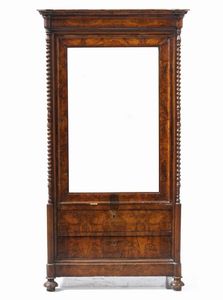 Armadio lastronato ad unanta a specchio. XIX secolo  - Asta Antiquariato Luglio | Cambi Time - Associazione Nazionale - Case d'Asta italiane
