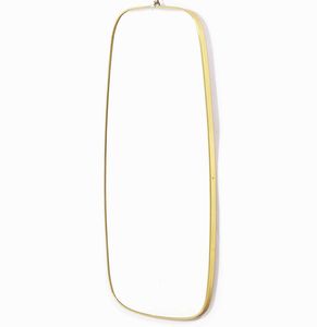 Specchio con cornice in ottone, anni 50  - Asta Antiquariato Luglio | Cambi Time - Associazione Nazionale - Case d'Asta italiane