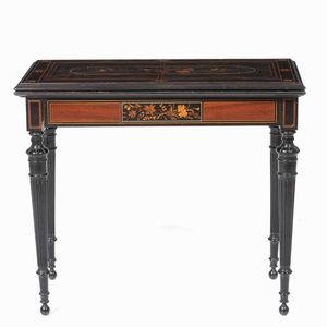 Tavolo da gioco inlegno lastronato ed intarsiato in varie essenze. XIX secolo  - Asta Antiquariato Luglio | Cambi Time - Associazione Nazionale - Case d'Asta italiane