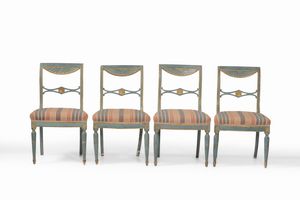 Gruppo di otto sedie. XIX secolo  - Asta Antiquariato Luglio | Cambi Time - Associazione Nazionale - Case d'Asta italiane