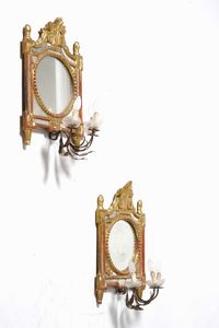 Coppia di ventoline in legno intagliato e  dorato  - Asta Antiquariato Luglio | Cambi Time - Associazione Nazionale - Case d'Asta italiane