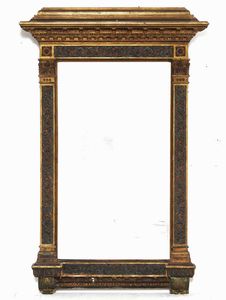 Specchiera in legno intagliato e dorato, XX secolo  - Asta Antiquariato Luglio | Cambi Time - Associazione Nazionale - Case d'Asta italiane