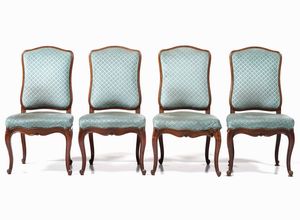Otto sedie in rovere, Francia XIX secolo  - Asta Antiquariato Luglio | Cambi Time - Associazione Nazionale - Case d'Asta italiane