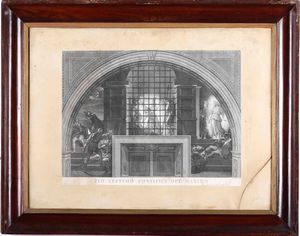 Sei stampe in cornice raffiguranti dipinti di Raffaello ai Musei Vaticani.  - Asta Antiquariato Luglio | Cambi Time - Associazione Nazionale - Case d'Asta italiane