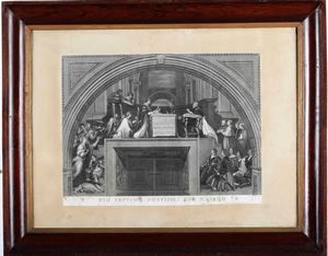 Sei stampe in cornice raffiguranti dipinti di Raffaello ai Musei Vaticani.  - Asta Antiquariato Luglio | Cambi Time - Associazione Nazionale - Case d'Asta italiane