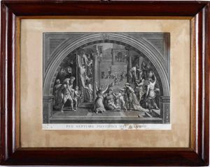 Sei stampe in cornice raffiguranti dipinti di Raffaello ai Musei Vaticani.  - Asta Antiquariato Luglio | Cambi Time - Associazione Nazionale - Case d'Asta italiane