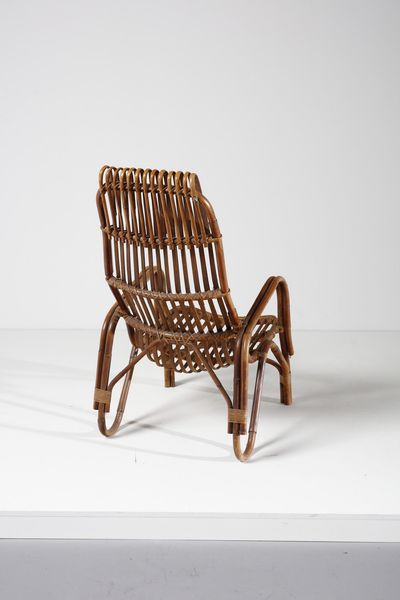 BONACINA 1889 : attribuito. Poltrona  - Asta Asta 371 | DESIGN E ARTI DECORATIVE DEL NOVECENTO Online - Associazione Nazionale - Case d'Asta italiane