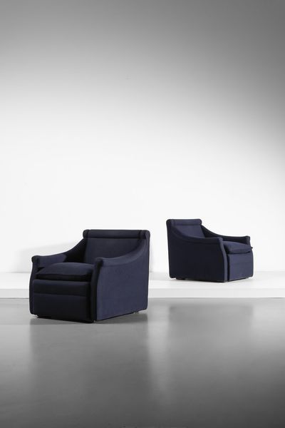 CACCIA DOMINIONI LUIGI (n. 1913) : Coppia di poltrone P16 San Siro per Azucena  - Asta Asta 371 | DESIGN E ARTI DECORATIVE DEL NOVECENTO Online - Associazione Nazionale - Case d'Asta italiane