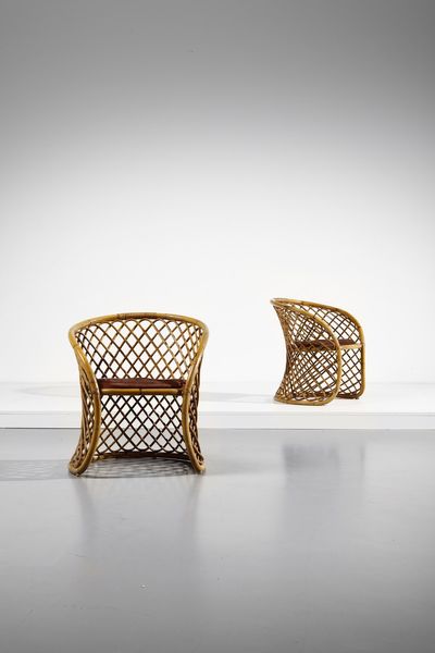 COLOMBI ALBERTO : Coppia di poltroncine 905 per Bonacina  - Asta Asta 371 | DESIGN E ARTI DECORATIVE DEL NOVECENTO Online - Associazione Nazionale - Case d'Asta italiane