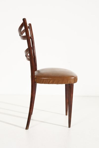 GIORDANO FORTI : Sei sedie  - Asta Asta 371 | DESIGN E ARTI DECORATIVE DEL NOVECENTO Online - Associazione Nazionale - Case d'Asta italiane