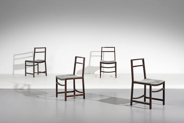 VENTURI RENATO : Quattro sedie per MIM Roma  - Asta Asta 371 | DESIGN E ARTI DECORATIVE DEL NOVECENTO Online - Associazione Nazionale - Case d'Asta italiane