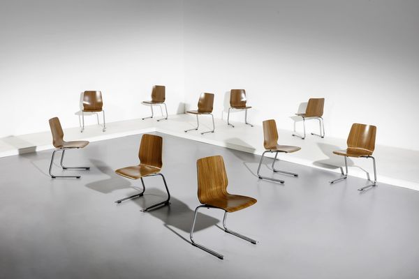 MANIFATTURA ITALIANA : Dieci sedie  - Asta Asta 371 | DESIGN E ARTI DECORATIVE DEL NOVECENTO Online - Associazione Nazionale - Case d'Asta italiane