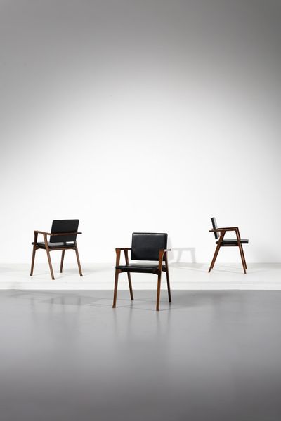 ALBINI FRANCO (1905 - 1977) : Tre sedie Luisa per Poggi  - Asta Asta 371 | DESIGN E ARTI DECORATIVE DEL NOVECENTO Online - Associazione Nazionale - Case d'Asta italiane