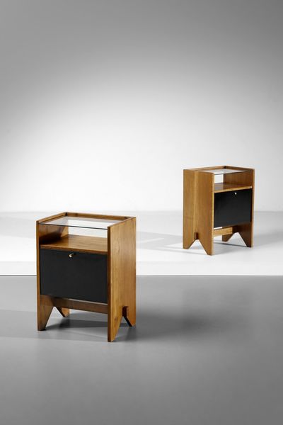 ISA BERGAMO : Coppia di comodini  - Asta Asta 371 | DESIGN E ARTI DECORATIVE DEL NOVECENTO Online - Associazione Nazionale - Case d'Asta italiane