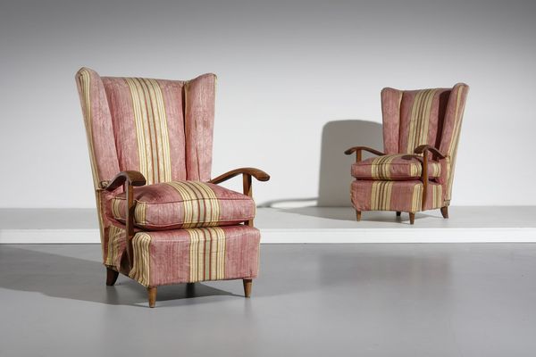 CARMINATI LIO : Coppia di poltrone per Casa & Giardino  - Asta Asta 371 | DESIGN E ARTI DECORATIVE DEL NOVECENTO Online - Associazione Nazionale - Case d'Asta italiane