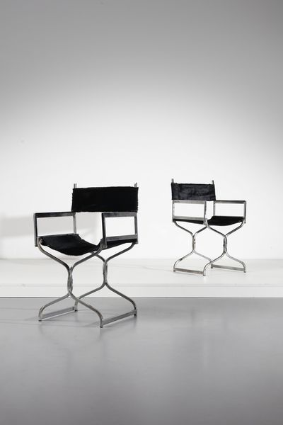 CACCIA DOMINIONI LUIGI (n. 1913) : Coppia di sedie  - Asta Asta 371 | DESIGN E ARTI DECORATIVE DEL NOVECENTO Online - Associazione Nazionale - Case d'Asta italiane