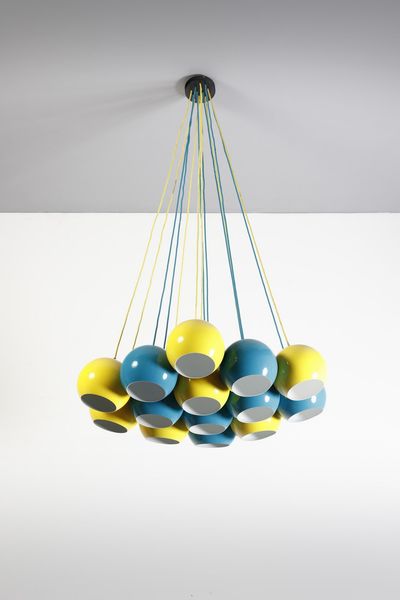 PANTON VERNER (1926 - 1998) : Lampada a sospensione per Tradition  - Asta Asta 371 | DESIGN E ARTI DECORATIVE DEL NOVECENTO Online - Associazione Nazionale - Case d'Asta italiane